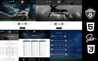 Football Club - Kluby sportowe Szablon strony internetowej z motywem HTML5 Css3