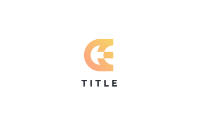 Geometrik Çeşitli E Tech Gölge Monogram Logosu