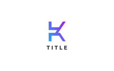 Geometrik Çeşitli K Gölge Monogram Logo