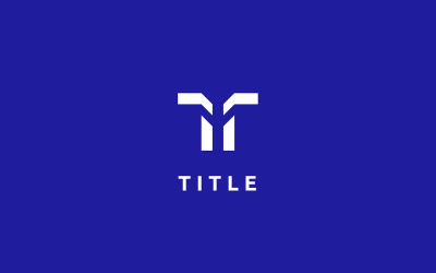 Geometrik Çeşitli T Monogram Mavi İş Logosu