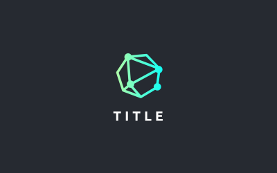 Geometrik Çeşitli Teknoloji Ağı Blockchain Web 3.0 Gölge Logosu