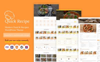 Gyors recept – Étel és recept WordPress téma