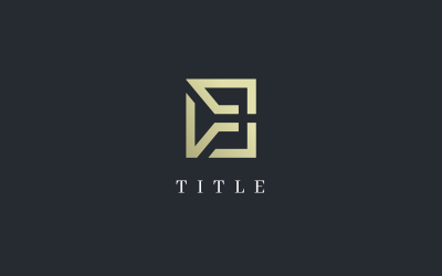 Luxus Diverse E Golden Line Monogramm-Logo