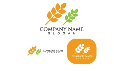 Blé Logo Agriculture Vector Icon Design V6