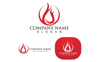 Fire Logo Template  Flame Clipart  V1