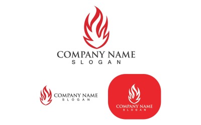 Fire Logo Template  Flame Clipart  V2