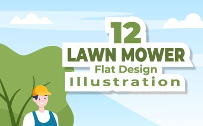 12 Lawn Mower Illustration