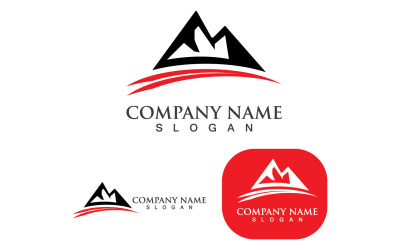 Montaña Logo Vector Ilustración Diseño V6