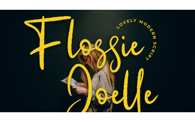 Flossie Joelle Modern Script Font - Flossie Joelle Modern Script Font