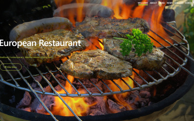 HTML-webbplatsmall för restaurang/matleverans