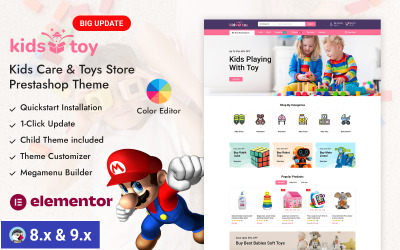 KidsToy - Tema responsivo para loja de brinquedos e jogos para crianças Prestashop