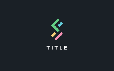 Logo Minimal Diverse S Letterform Linee Colorate