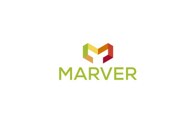 M Minimalisrt letter logo design template vector