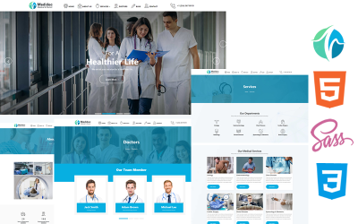 Medidoc - Medical &amp;amp; Doctor Html5 Css3 Tema Webbplatsmall