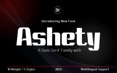 Ashety è la nostra ultima famiglia di font san serif
