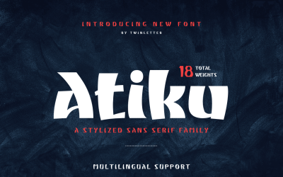 Atiku einzigartige serifenlose Schriftfamilie