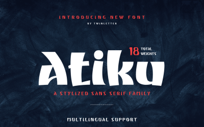 Atiku unique san serif font family