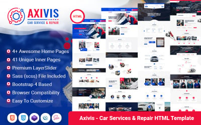 Axivis - Car Wheel Tire Repair Service HTML Template