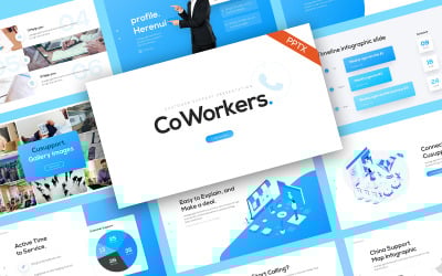 CoWorkers Customer Support PowerPoint Template
