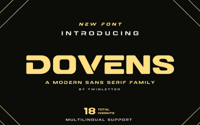 Dovens, en yeni san serif yazı tipi ailemizdir