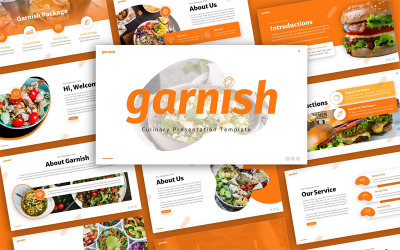 Garnish Culinary Многоцелевой шаблон презентации PowerPoint