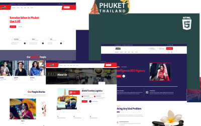 Modèle de site Web HTML pour la culture extrême-orientale de Phuket en Thaïlande