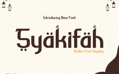 Syakifah, fuente de estilo árabe Para marcas y diseñadores de todo el mundo