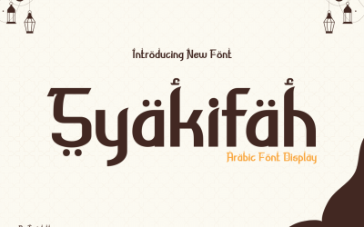 Syakifah, lettertype in Arabische stijl Voor merken en ontwerpers over de hele wereld