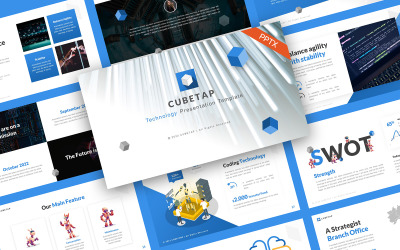 CubeTap Technology Minimalist PowerPoint Template
