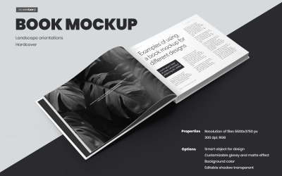 8 Mockup di libri con copertina rigida Oriantation