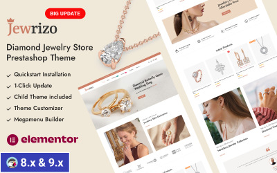 Jewrizo - Online Kuyumcu Alışveriş Mağazası Prestashop Duyarlı Tema