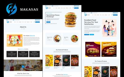 Makanan – E-Commerce-HTML- und Bootstrap-Website-Vorlage für Restaurants und Online-Lebensmittelgeschäfte
