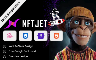 NFTJET | NFT Kryptovaluta Bitcoin HTML Marketplace