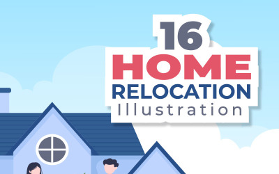 16 Otthoni költözés rajzfilm illusztráció