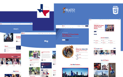 Шаблон HTML веб-сайту Oraito American Texas Culture