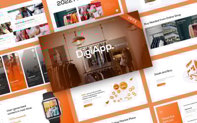 Šablona aplikace DigiApp Digital Shopping PowerPoint
