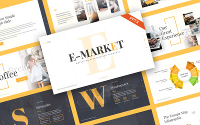E-Market Marketing PowerPoint Template