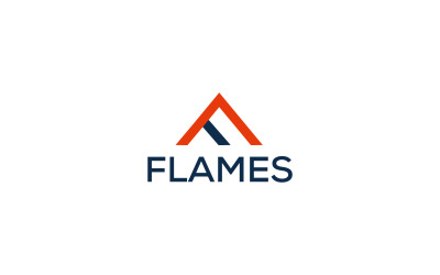 Logo-Designvorlage für den Buchstaben F mit Flammen
