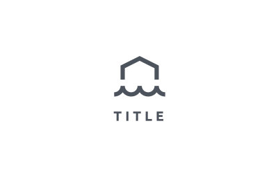 Minimalistische Moderne Skandinavisches Beach Villa Holiday Logo