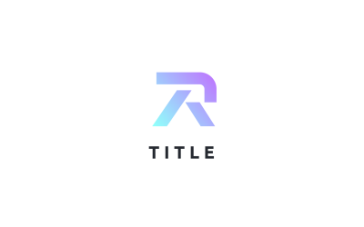 Minimalistisches Modernes R Tech Shade Pastell-Logo