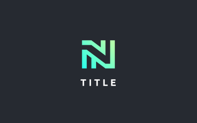 Minimalistisches Modernity N-Shade-Monogramm-Logo