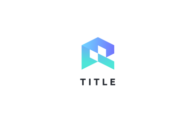 Modernité minimaliste R Fun Playful App Fintech Logo
