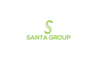 Šablona návrhu loga písmene Santa skupiny S