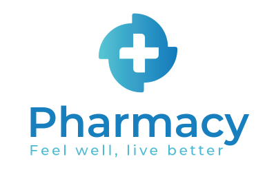 Moderní lékárna Logo šablona