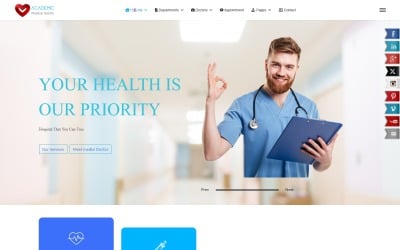 Plantilla Joomla6 para médicos y profesionales de la salud de JL Academic Doctor