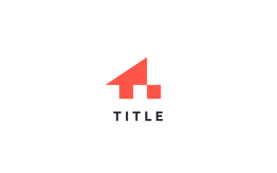 Elegante Lite House Home Construction Logotipo plano abstracto