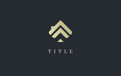 Elegante logo Lite Spade House Home Golden Construction