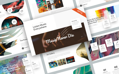 Modello PowerPoint Artistico Exabat