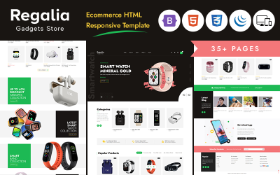 Regalia Gadget Mağazası - e-ticaret Web Sitesi şablonu