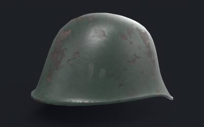 WW2德国Stahlhelm低聚3D模型